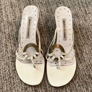 White Manolo Blahnik sandals - 38